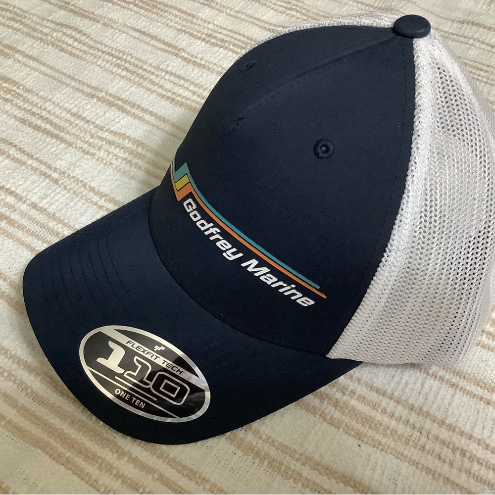 Godfrey Marine Navy and White Mesh Cap NWT.